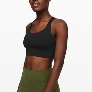 Lululemon long line energy bra black 8